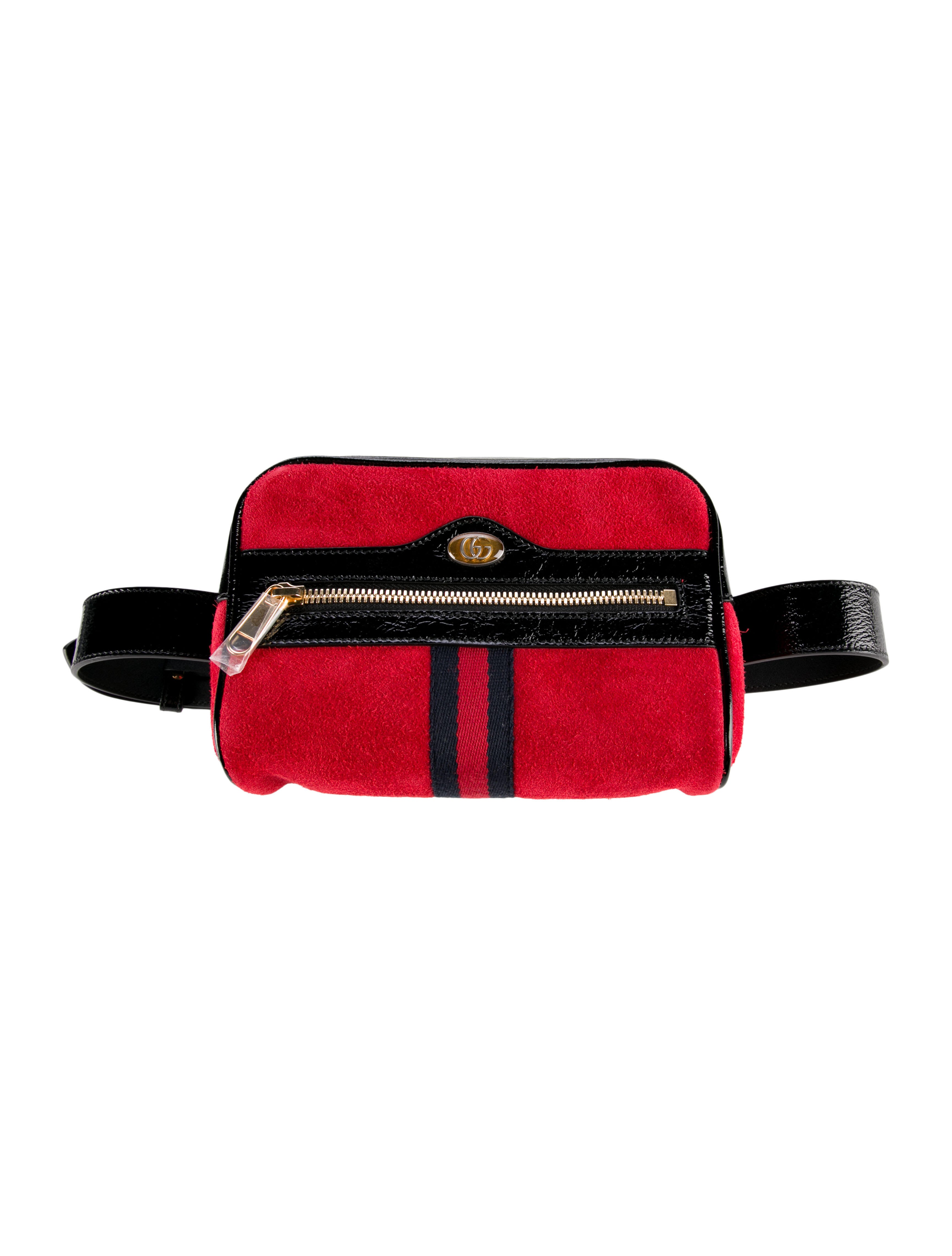 Gucci Small Suede Ophidia Belt Bag Red Waist Bags, Handbags