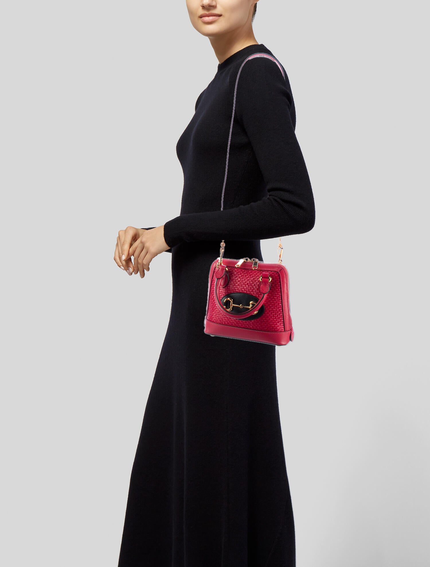 Gucci Horsebit 1955 Mini Top Handle Bag Red Handle Bags, Handbags