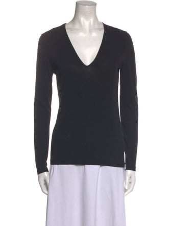 Gucci V-Neck Long Sleeve T-Shirt