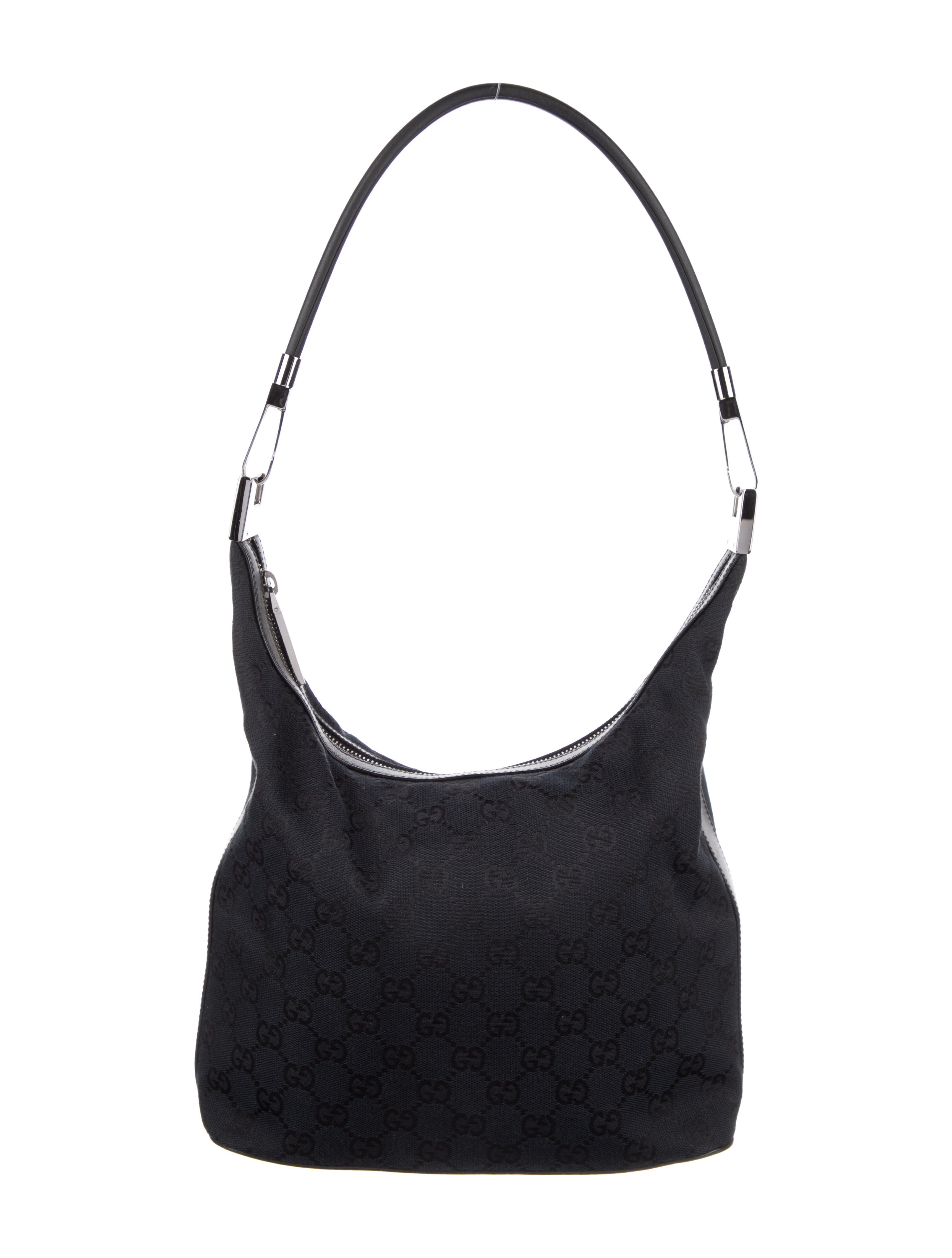 Gucci GG Canvas Shoulder Bag Black Shoulder Bags, Handbags