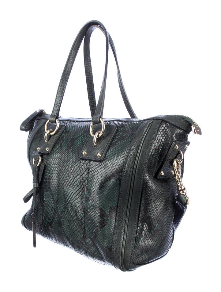 Gucci Charm Snakeskin Tote