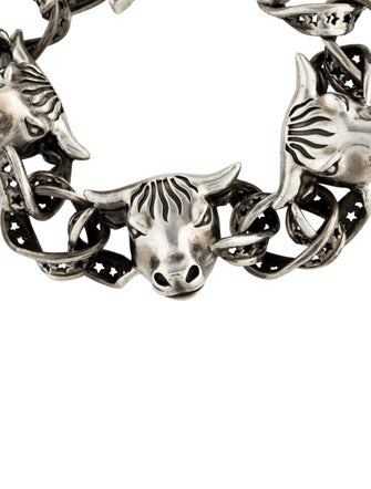 Gucci Anger Forest Bulls Head Link Bracelet