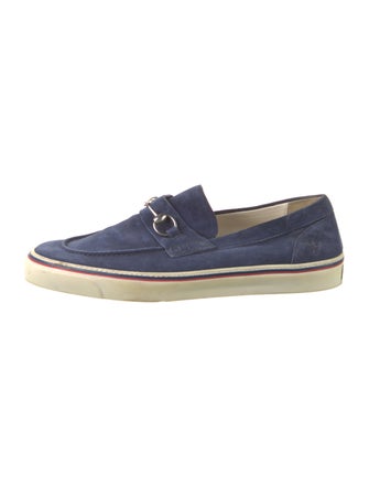 Gucci Horsebit Accent Suede Boat Shoes