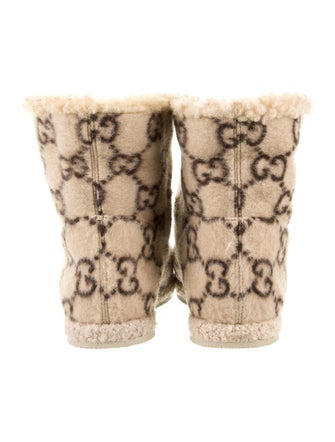 Gucci GG Supreme Shearling Boots