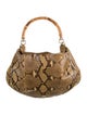 Gucci Snakeskin 2way Bamboo Shoulder Bag