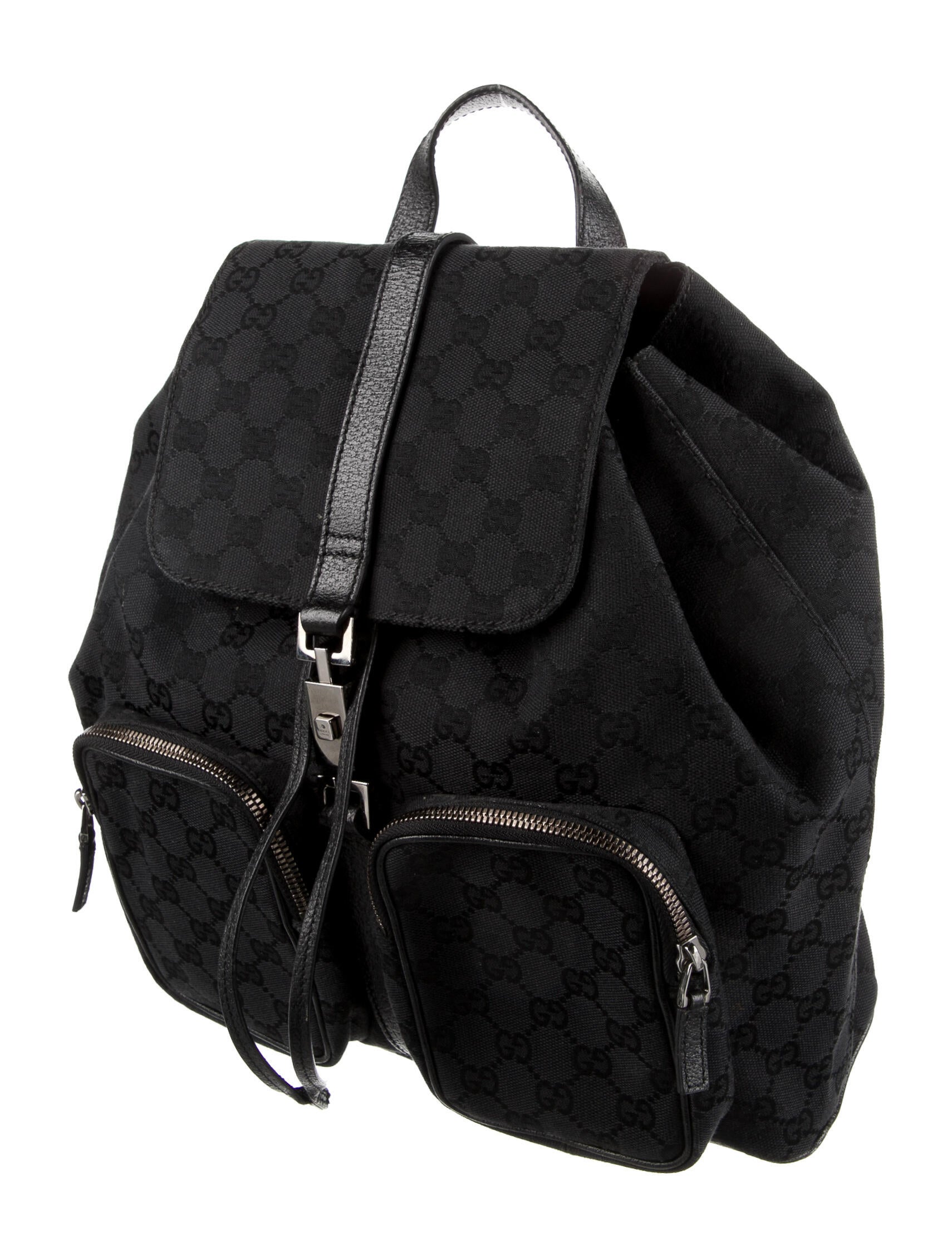 Gucci Nylon Drawstring Backpack Black Backpacks, Handbags GUC197862