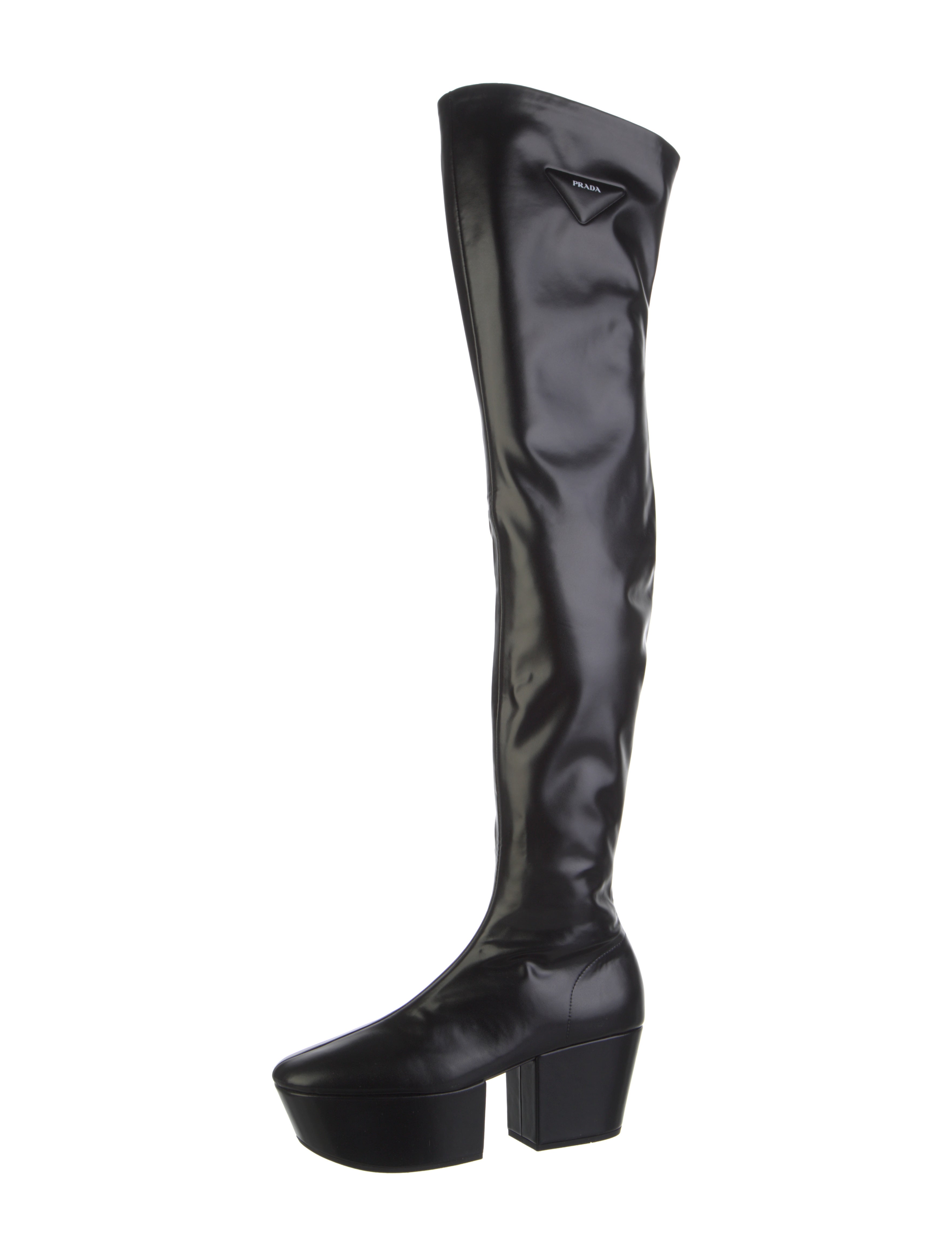 thigh high prada boots