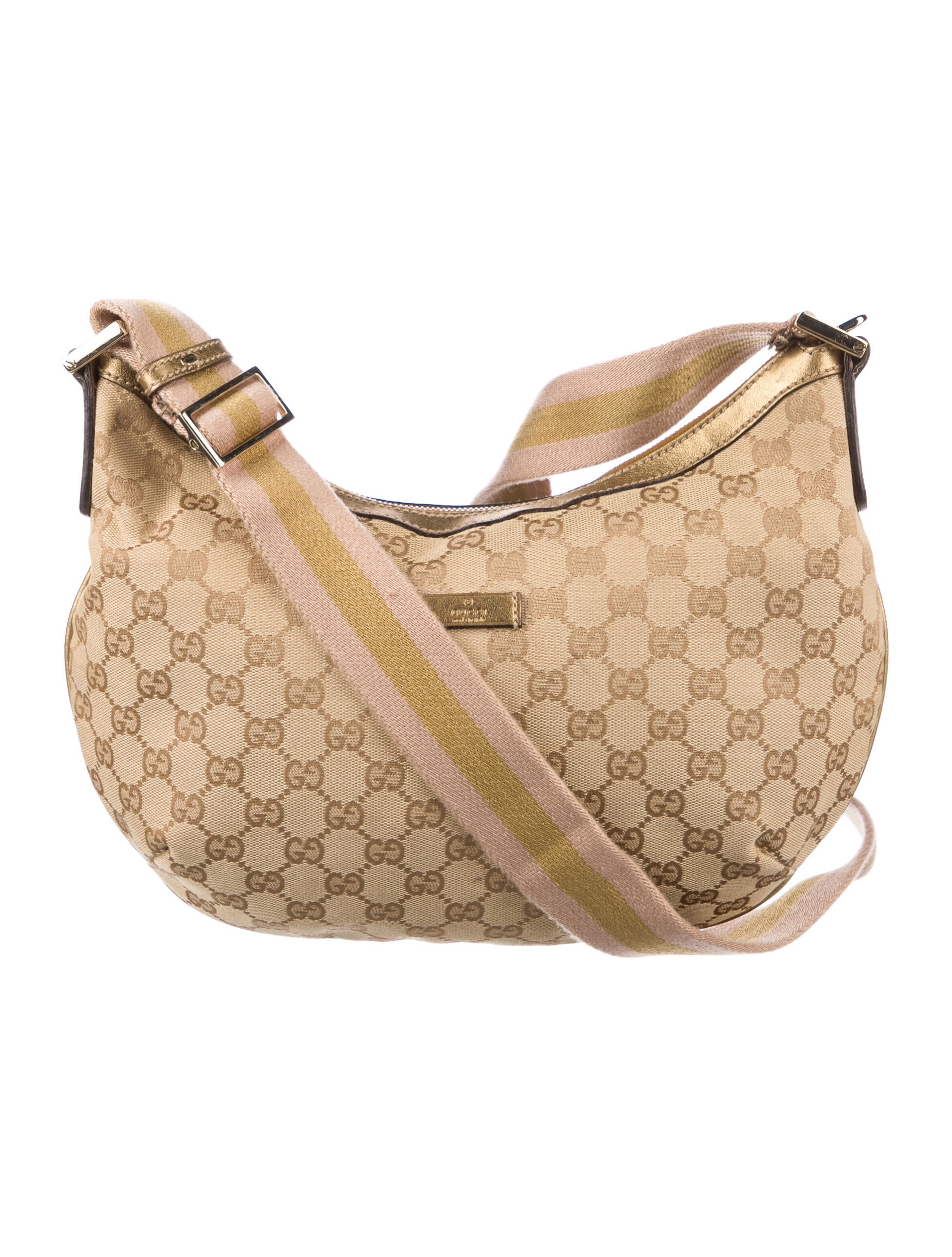 Gucci Vintage GG Plus Crossbody Bag Brown Crossbody Bags, Handbags