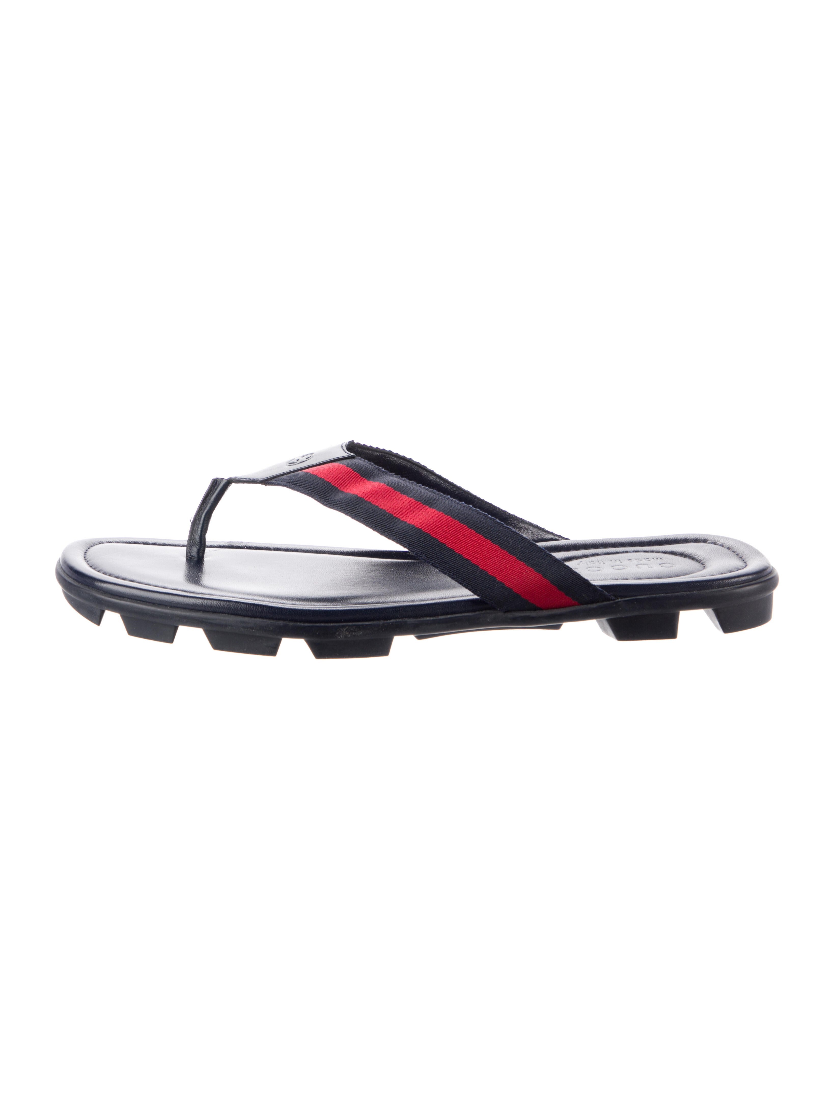 Gucci Interlocking G Logo Flip Flops Blue Sandals, Shoes GUC1230084