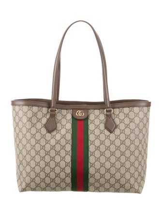 Gucci GG Supreme Medium Ophidia Web Tote