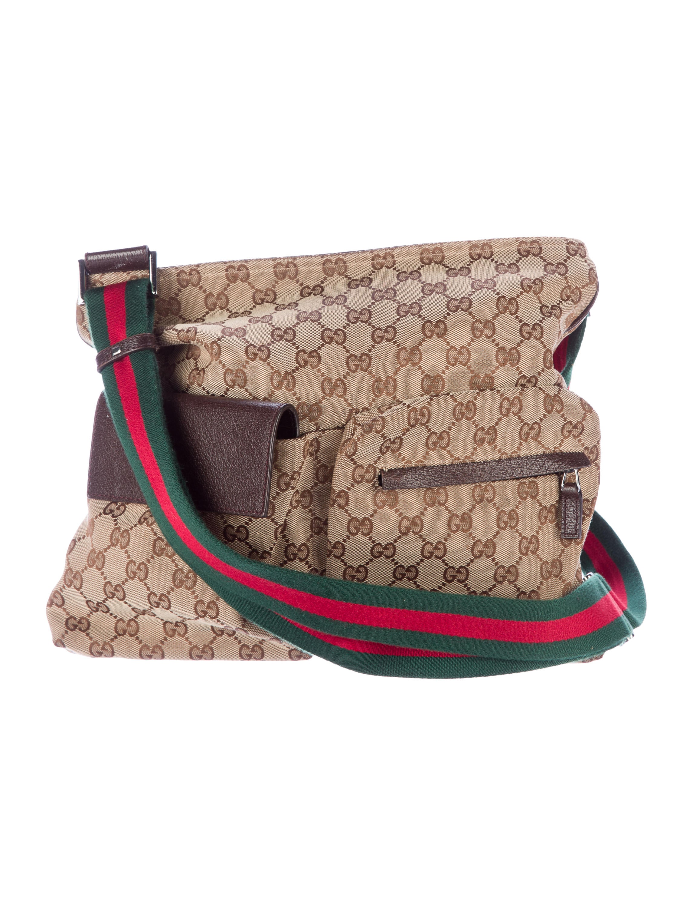 Gucci GG Canvas Messenger Bag Handbags GUC123961 The RealReal