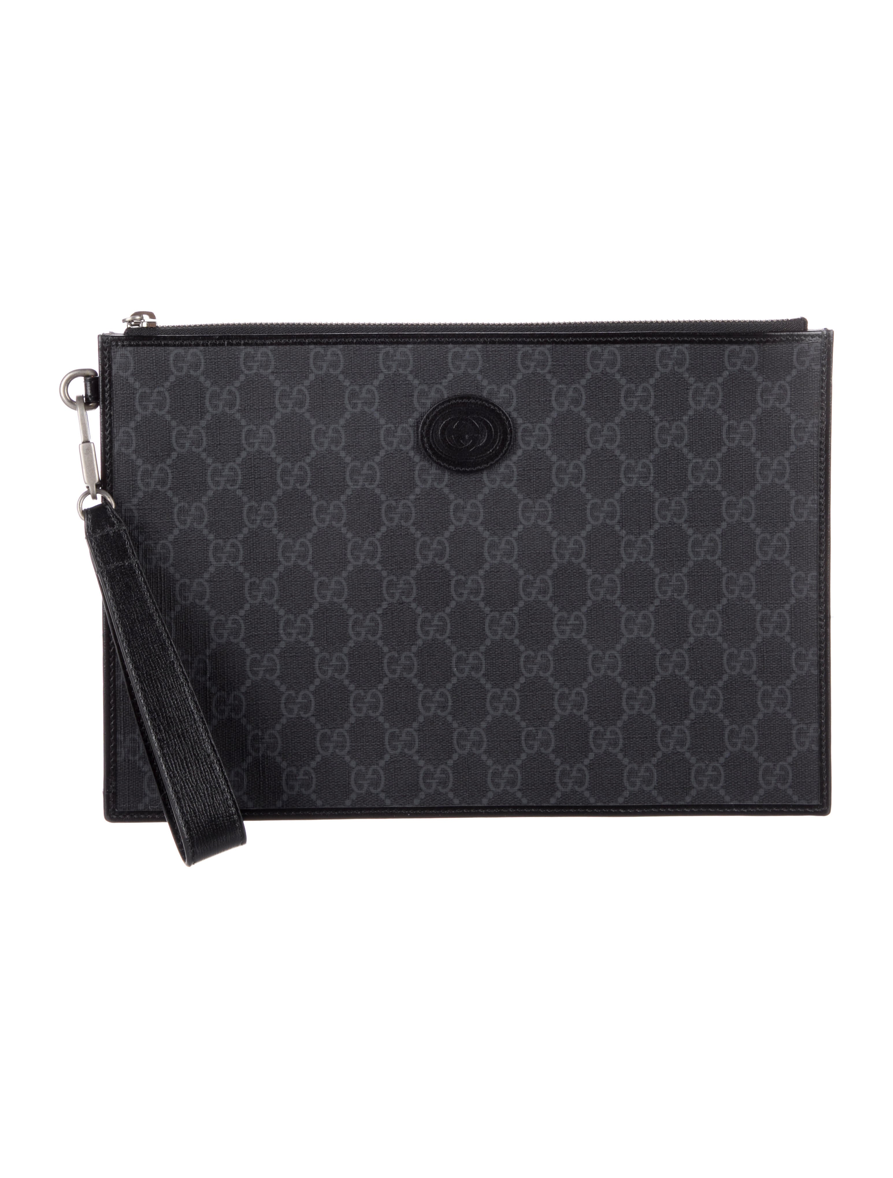 Gucci GG Supreme Zip Pouch Black Portfolios & Pouches, Bags