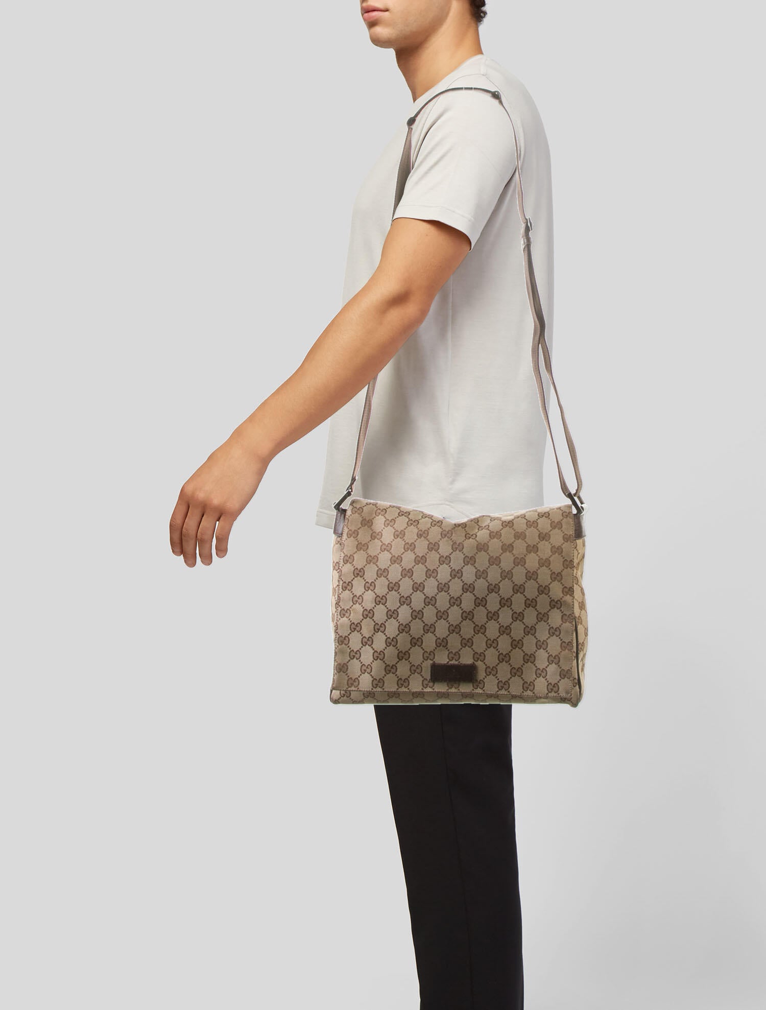 Gucci GG Canvas Messenger Bag Neutrals Messenger Bags, Bags