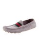 Gucci Web Accent Suede Loafers
