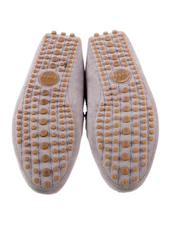 Gucci Web Accent Suede Loafers