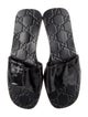 Gucci GG Signature Patent Leather Slides