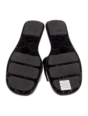 Gucci GG Signature Patent Leather Slides