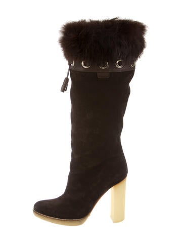 Gucci Suede Knee-High Boots