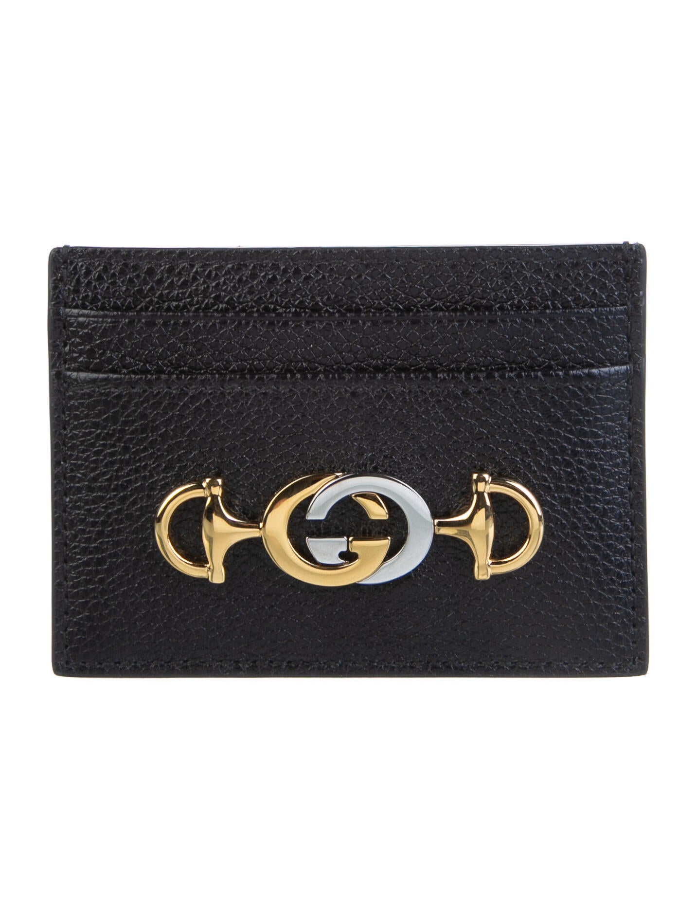 Gucci Zumi Card Holder Interlocking G Horsebit Card Holder Black
