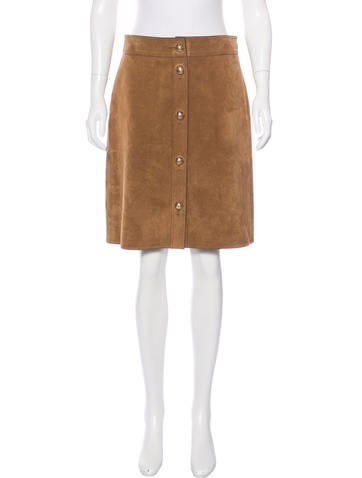 Gucci Suede Knee-Length Skirt
