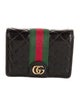 Gucci Quilted GG Marmont Web Accent Wallet