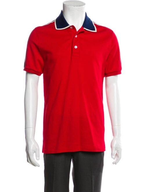 Gucci Web Accent Collar Polo Shirt