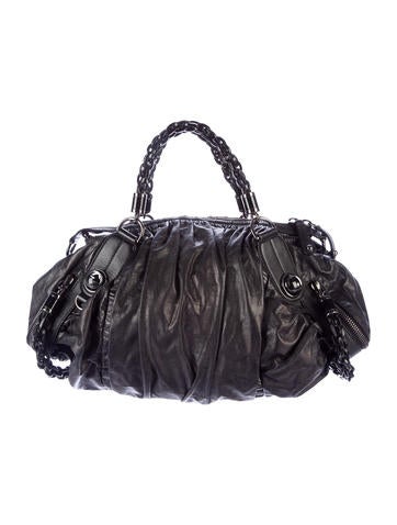 Gucci Pleated Leather Handle Bag