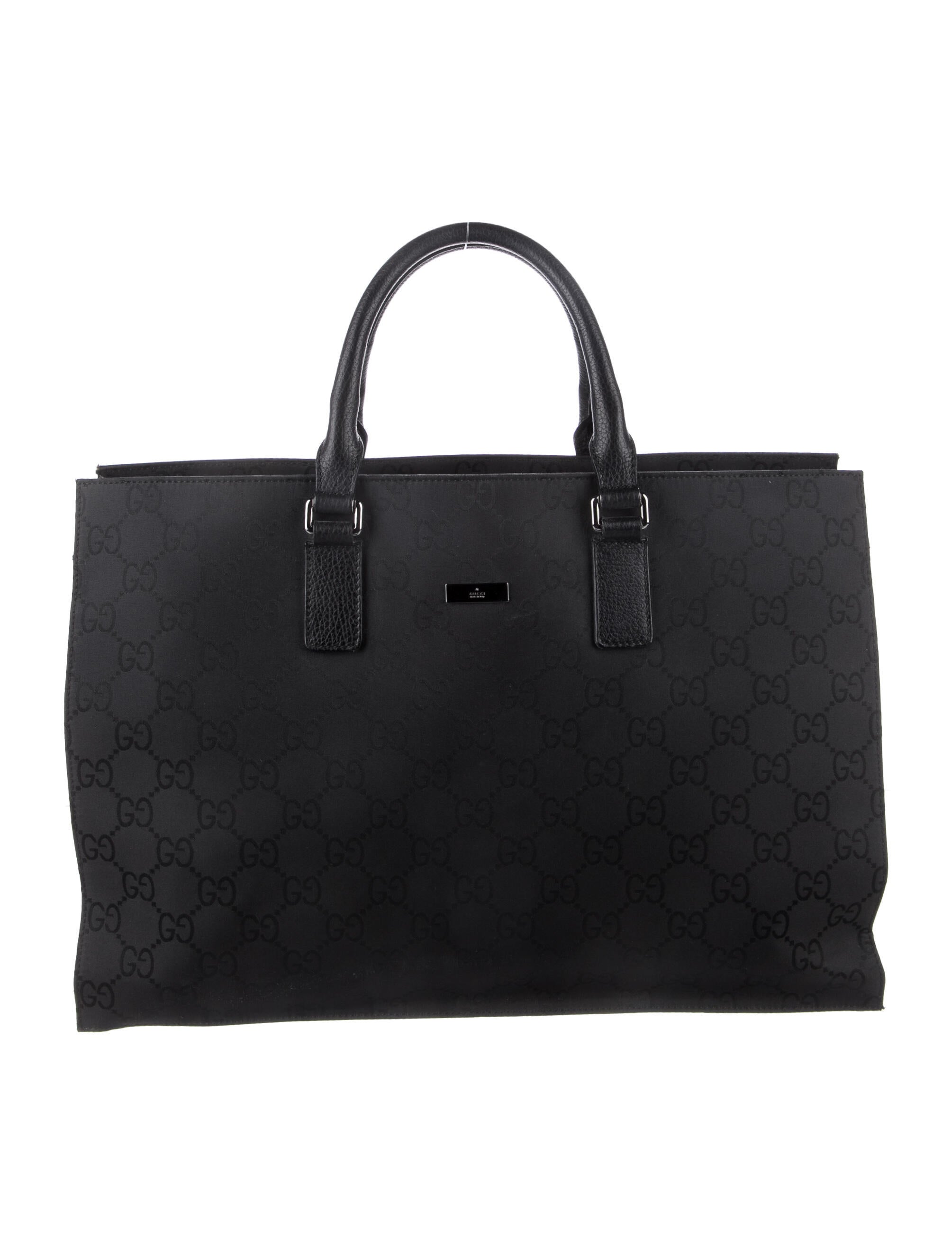 Gucci GG Nylon Briefcase Black Totes, Handbags GUC1269446 The