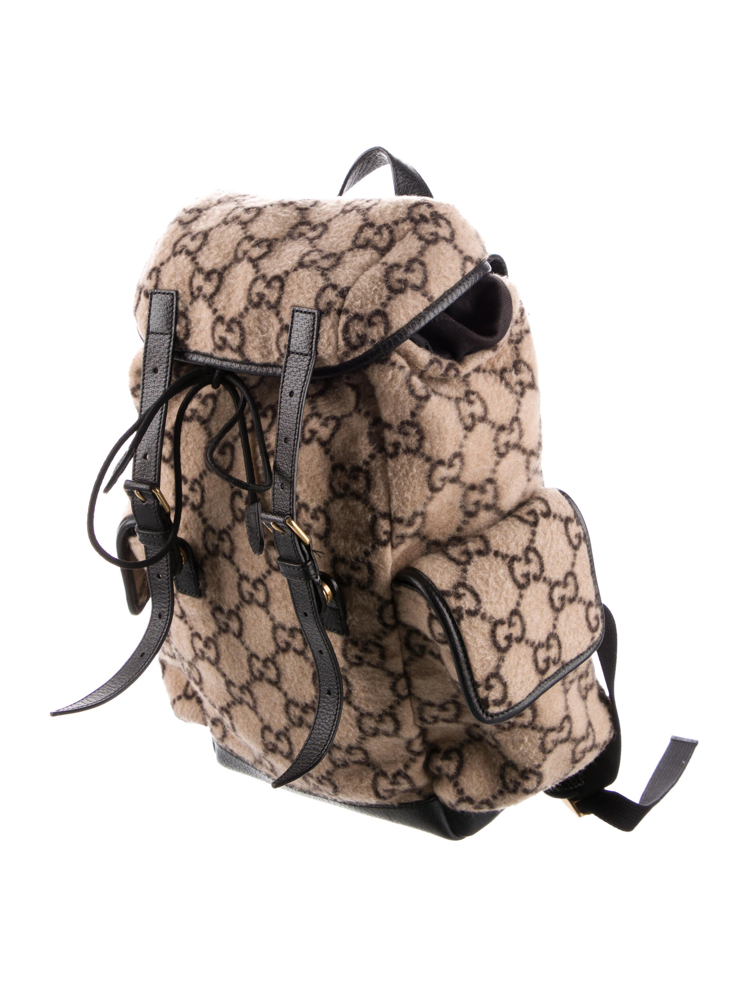 Gucci Large GG Wool Backpack Backpacks, Handbags The RealReal