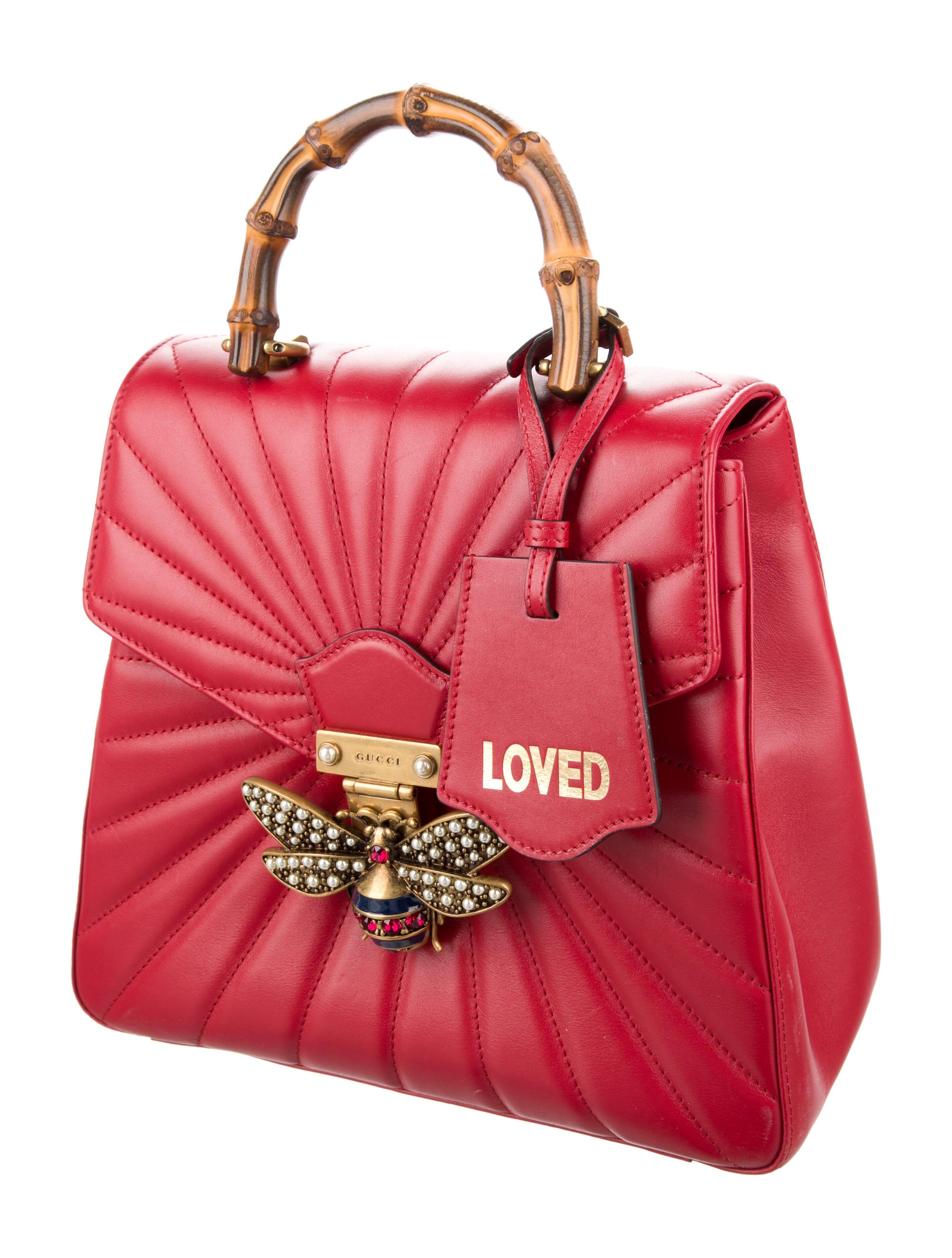 Gucci Bamboo Queen Margaret Backpack Red Backpacks, Handbags