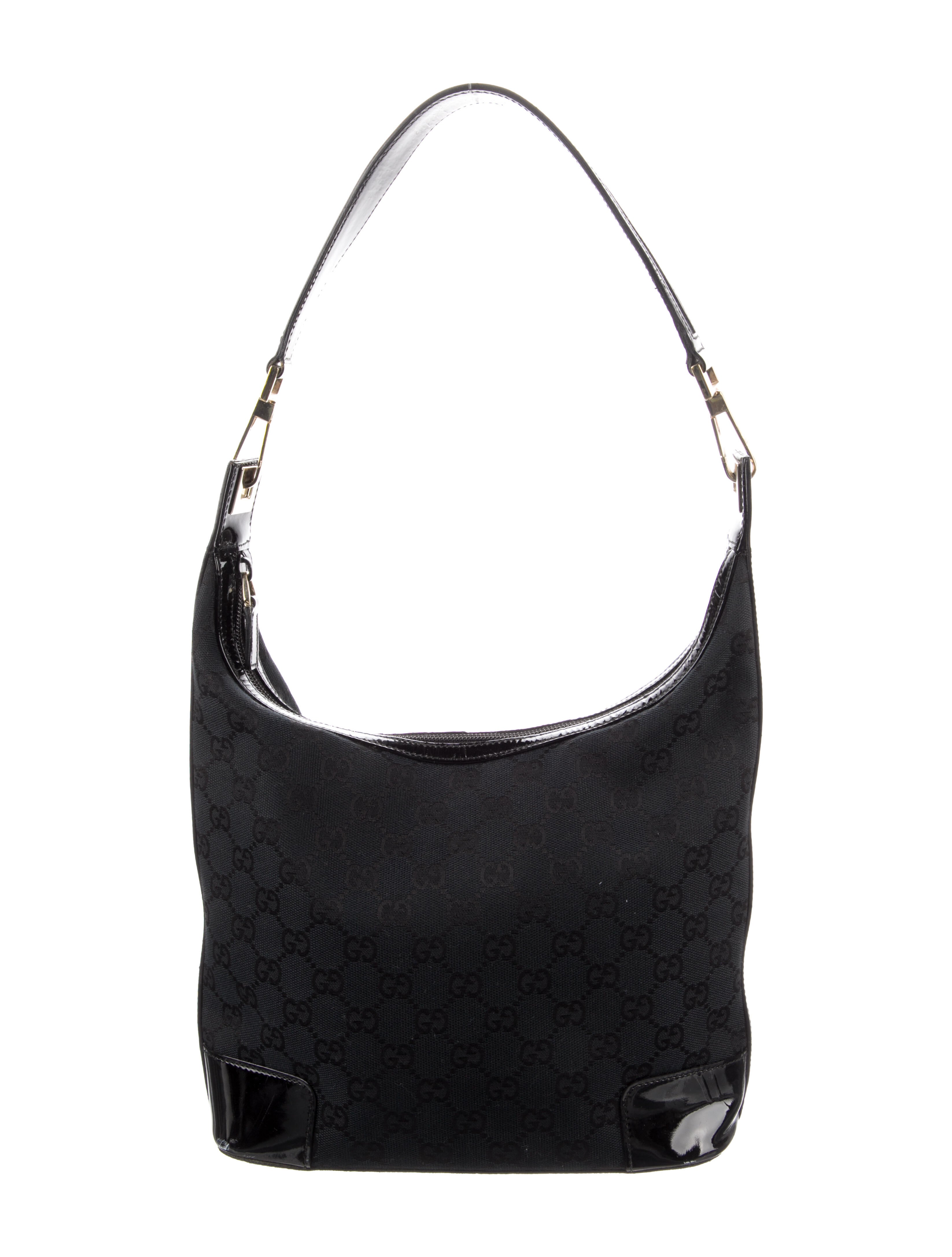 Gucci GG Canvas Shoulder Bag Black Shoulder Bags, Handbags