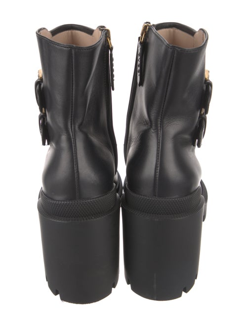 Gucci GG Supreme Crystal Embellishments Combat Boots