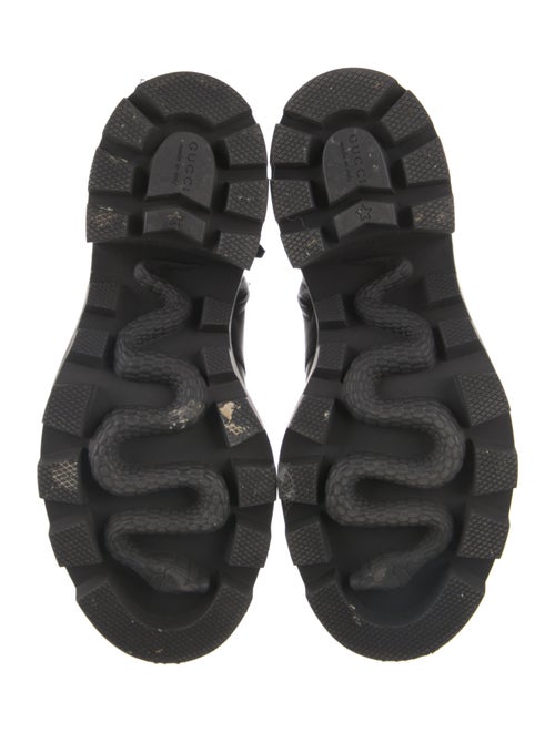 Gucci GG Supreme Crystal Embellishments Combat Boots