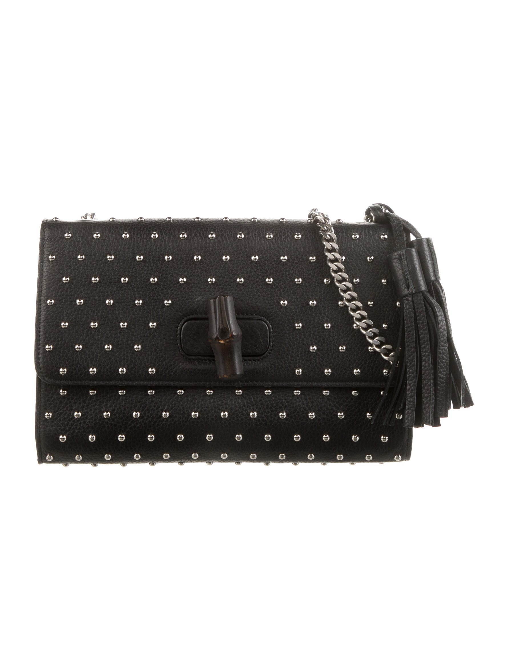 Gucci Miss Bamboo Studded Shoulder Bag