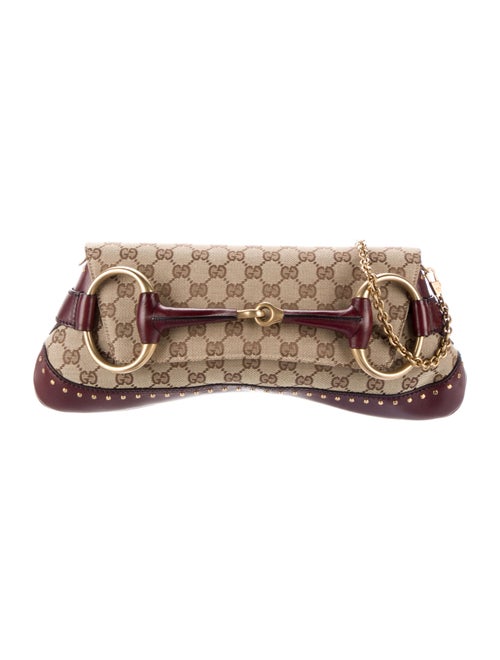 Gucci GG Canvas Horsebit Chain Shoulder Bag