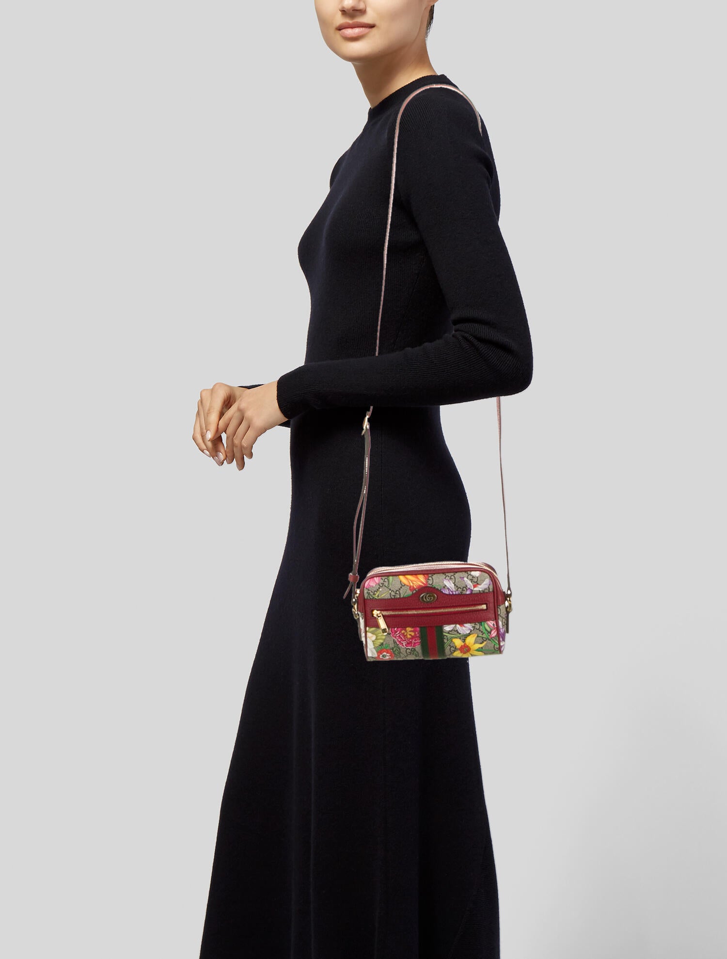 Gucci GG Supreme Flora Mini Ophidia Crossbody Bag Crossbody Bags, Handbags GUC1285624 The