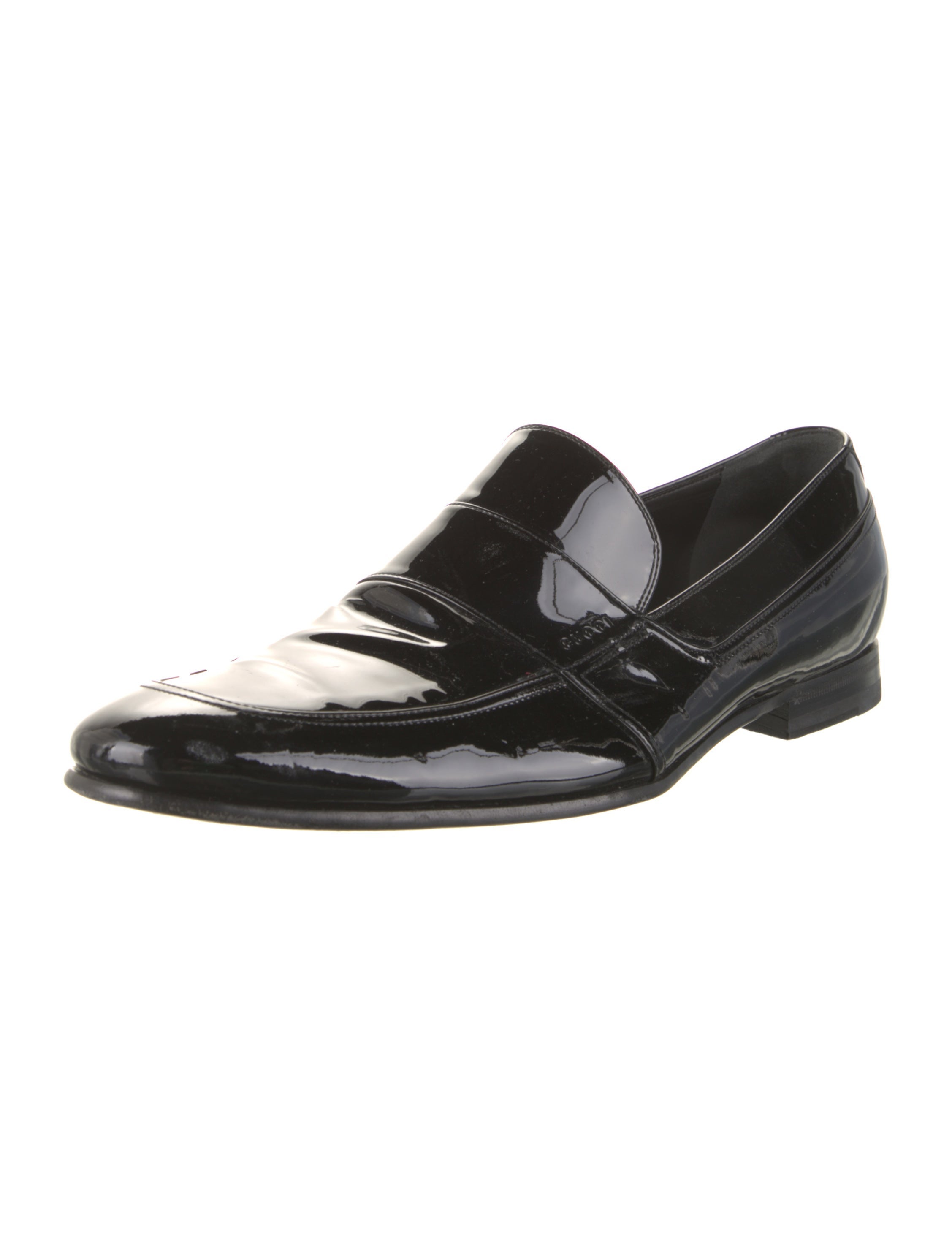 Gucci Patent Leather Dress Loafers Black Loafers, Shoes GUC1286384