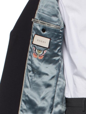 Gucci Mohair Fringe Trim Accent Blazer