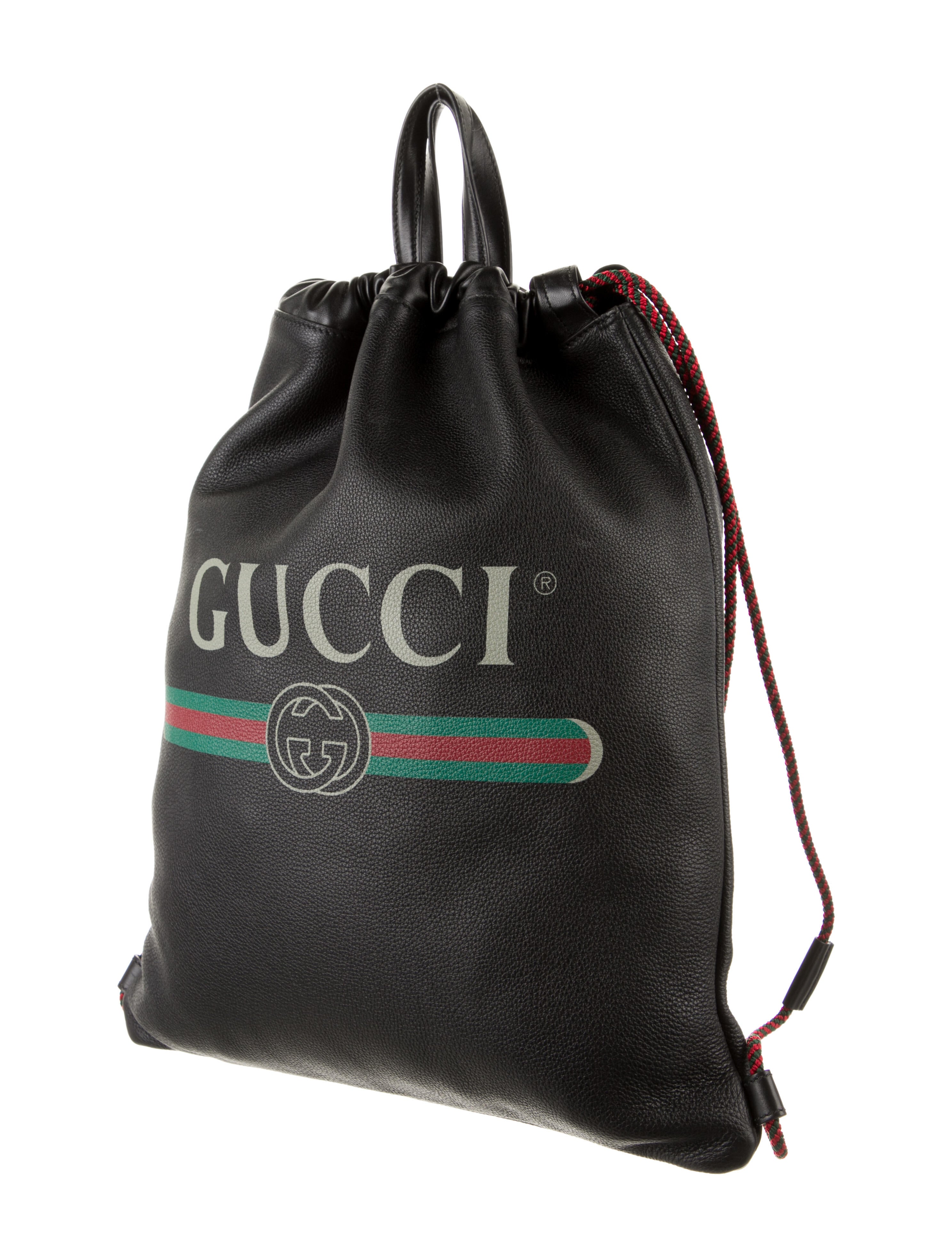 Gucci Logo Drawstring Backpack Black Backpacks, Bags GUC1288750