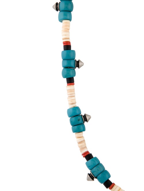 Gucci Tassel Studded Bead Strand Lariat Necklace