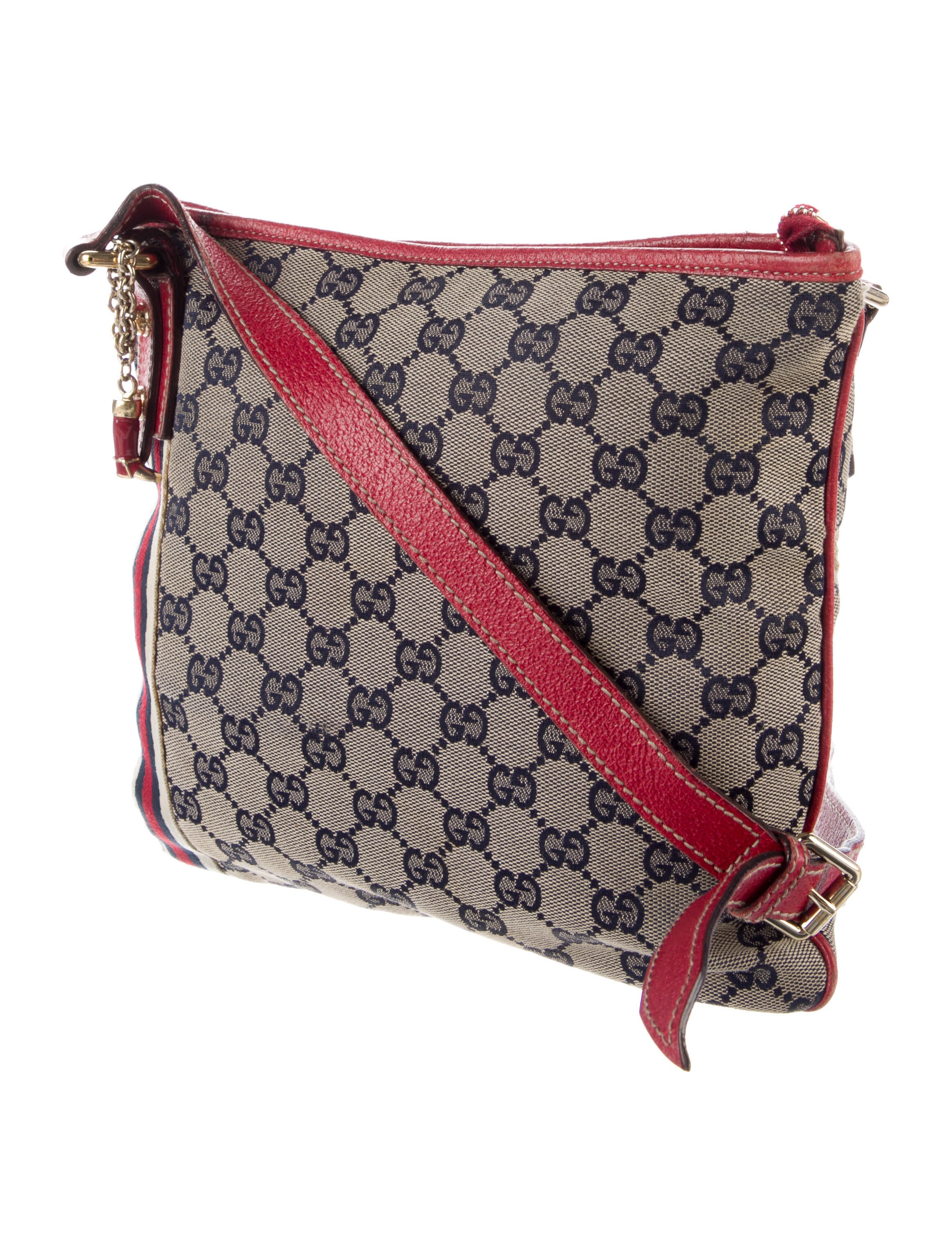 Gucci GG Canvas Jolicoeur Messenger Bag Neutrals Crossbody Bags