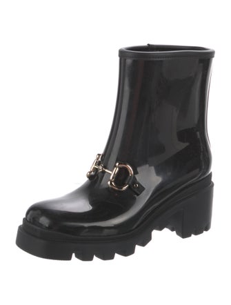 Gucci Horsebit Accent Rubber Rain Boots