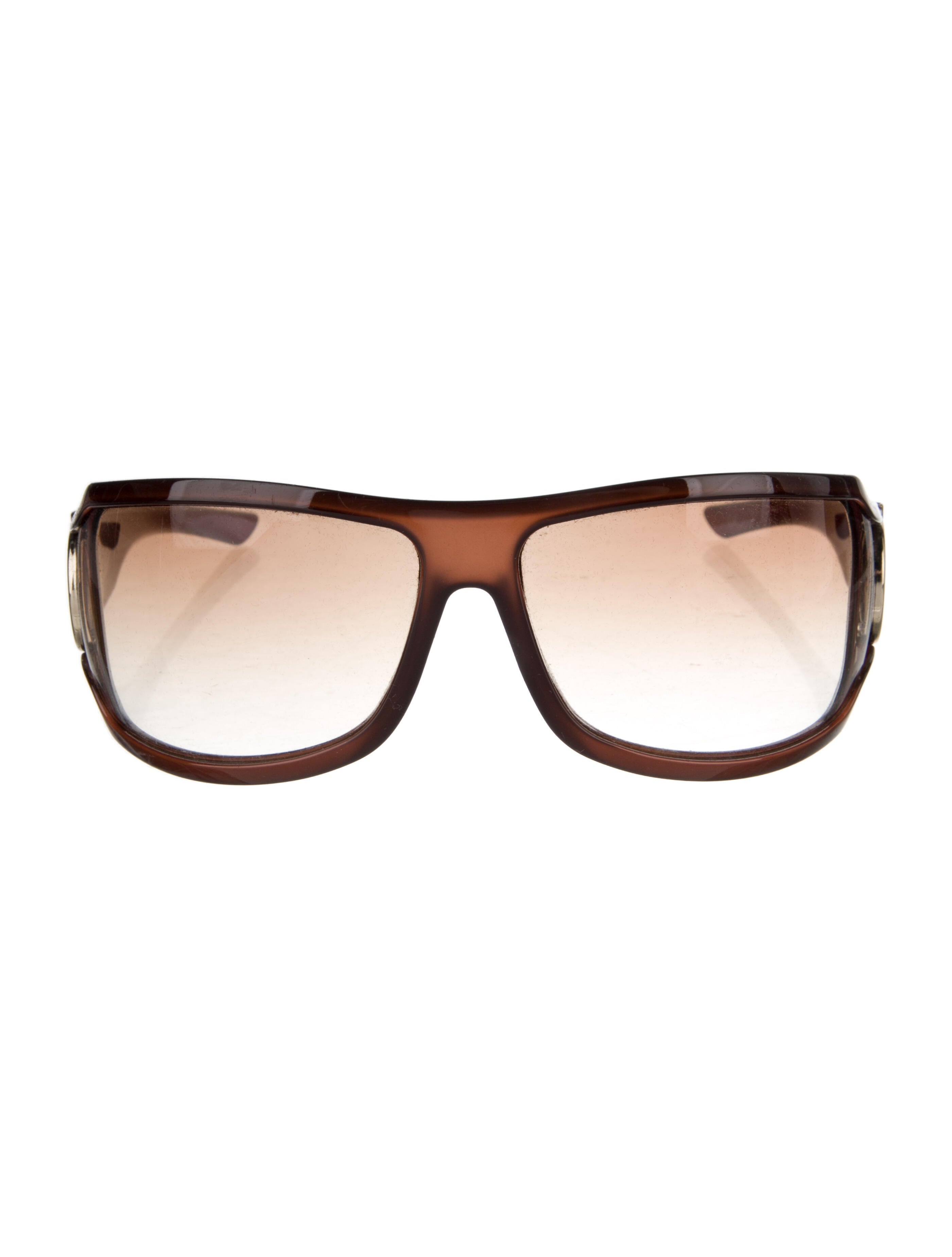 Gucci Vintage Hasler Horsebit Accent Sunglasses Brown Sunglasses