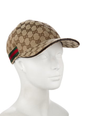 Gucci ORIGINAL GG CANVAS BASEBALL HAT WITH WEB
