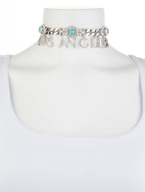 Gucci Crystal Interlocking G Los Angeles Choker Necklace