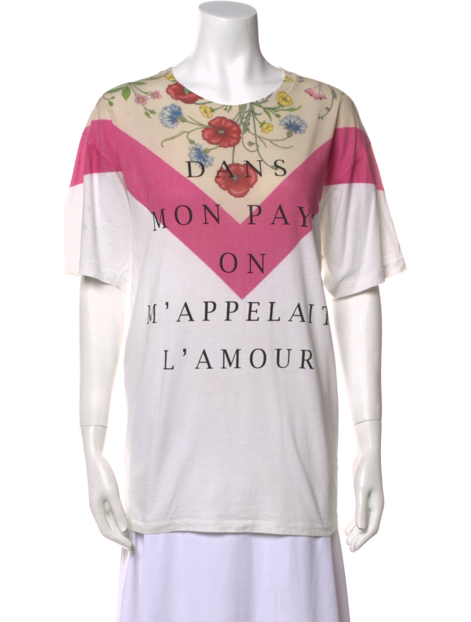 Gucci Dans Mon Pays On M'Appelait L'Amour Graphic Print T-Shirt