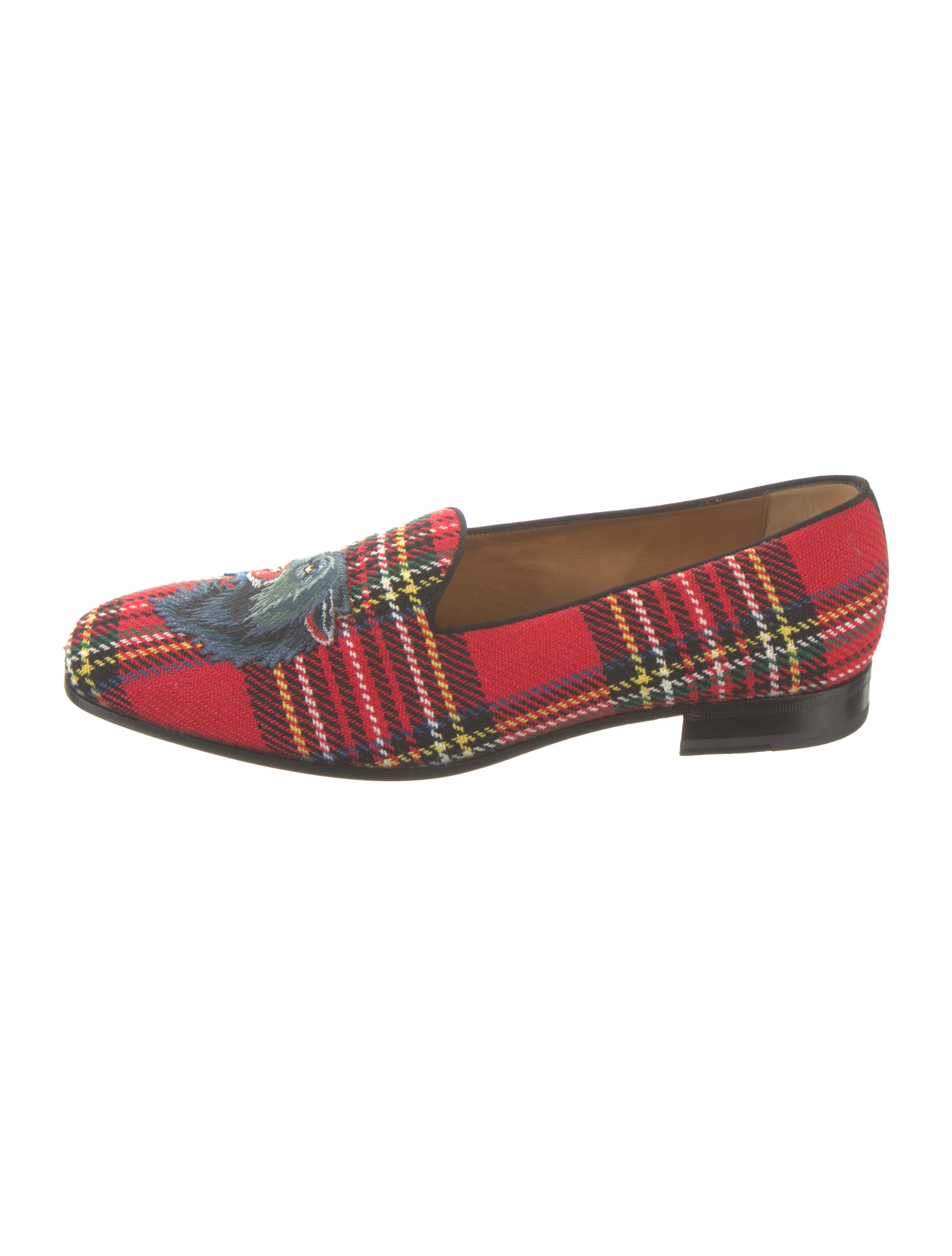 Gucci Canvas Printed Loafers Red Loafers, Shoes GUC1308654 The