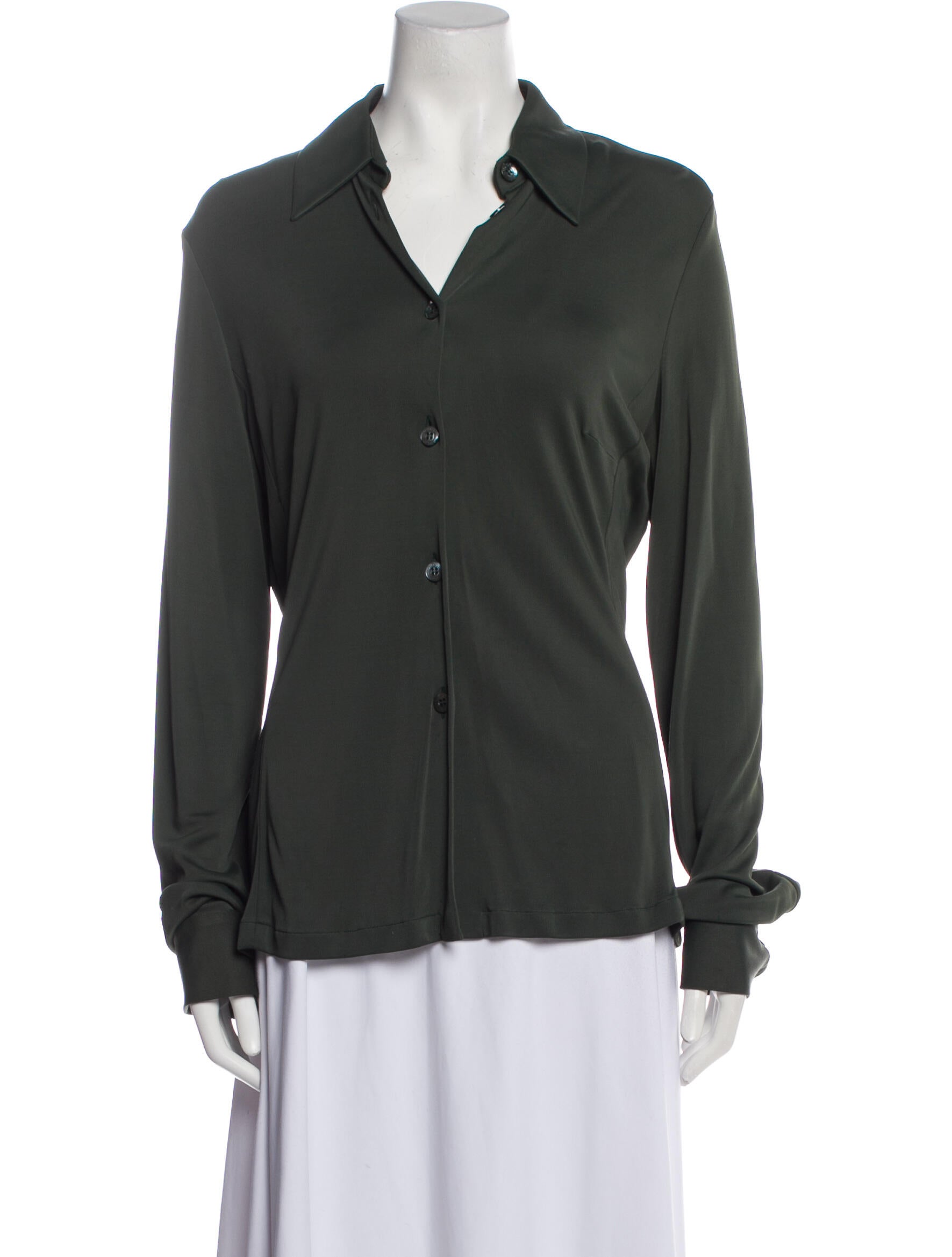 Gucci Long Sleeve Button-Up Top