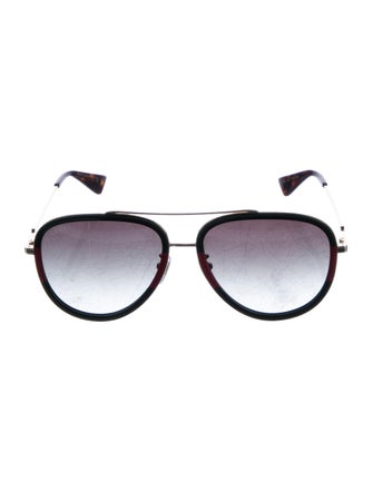 Gucci Web Accent Aviator Sunglasses