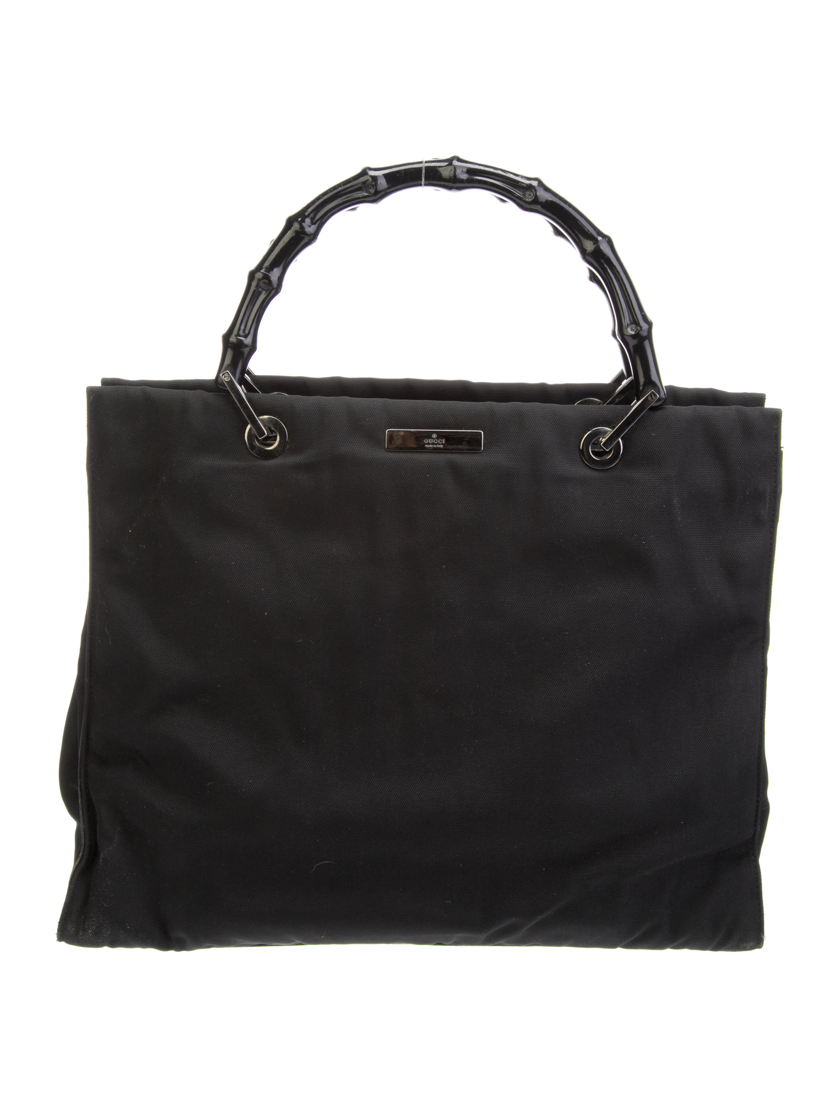 Gucci Canvas Bamboo Tote